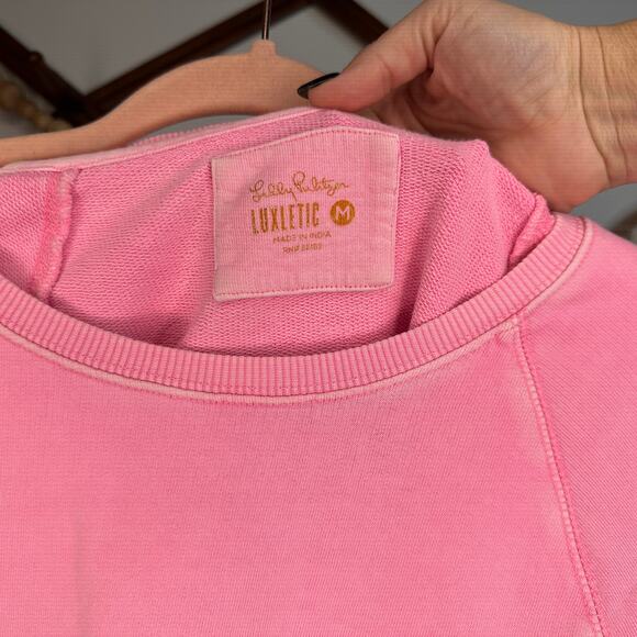 Lilly Pulizter Pink Beach Comber Pullover Sweatshirt - Picture 4 of 4